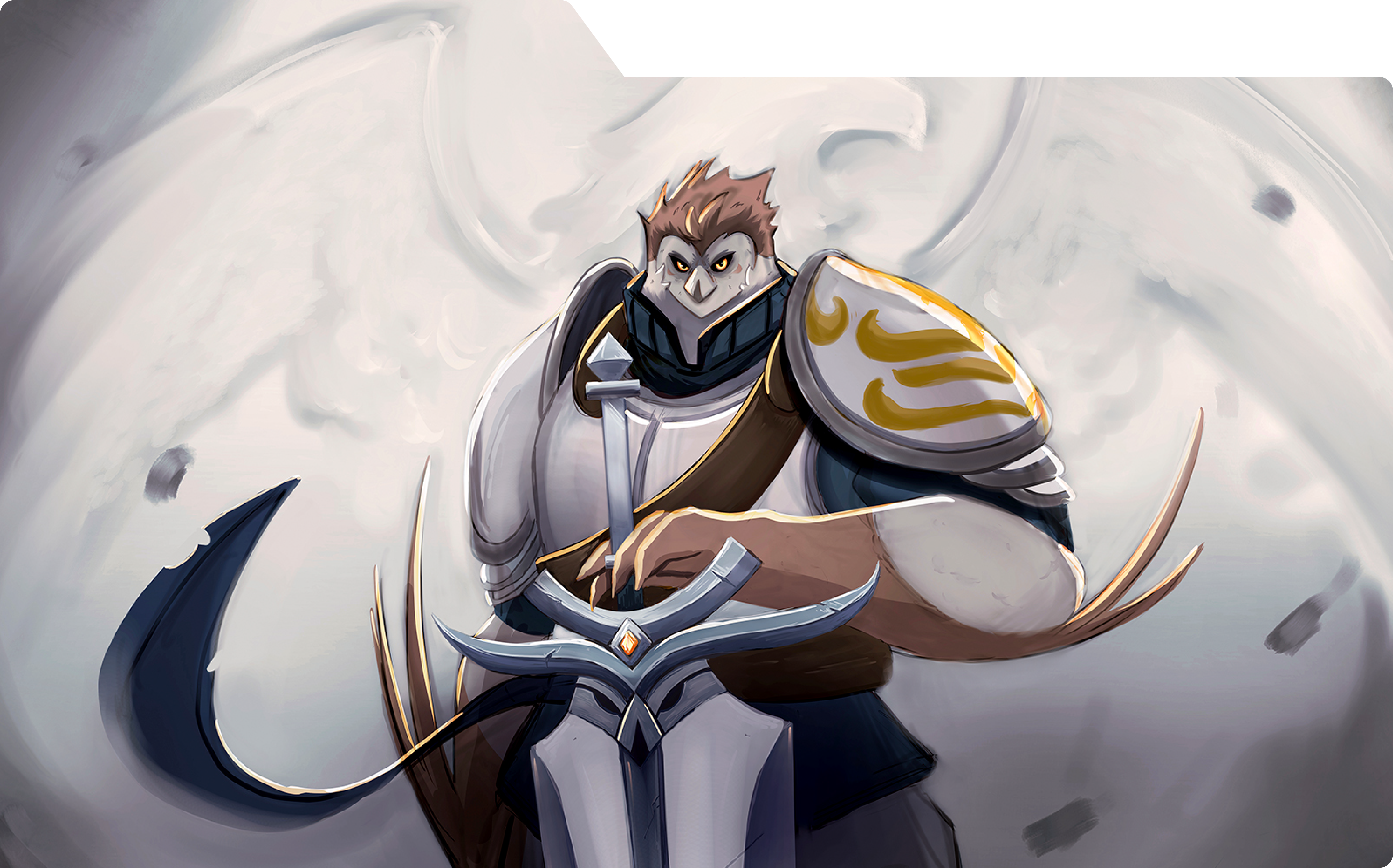 Image preview for Wistful Warrior, clipped inside a folder frame