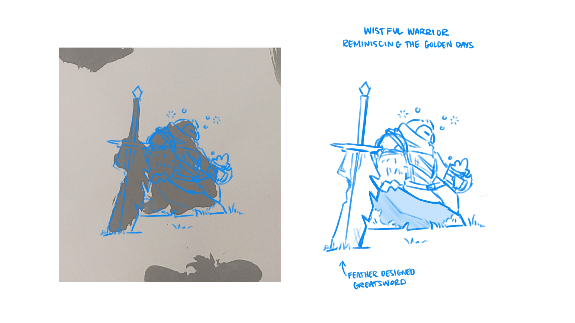 The ink splatter that inspired the first iteration of Kai.